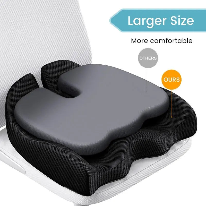 Premium Memory Foam Car Seat Cushion – Orthopedic Comfort for Long Drives